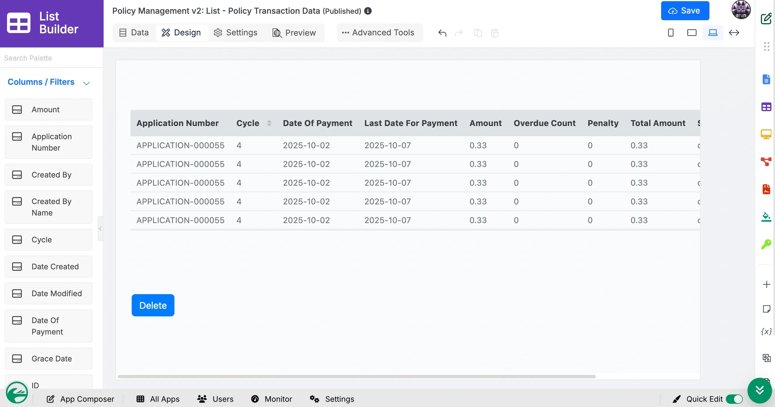 Set Up Datalists for Reporting: Joget