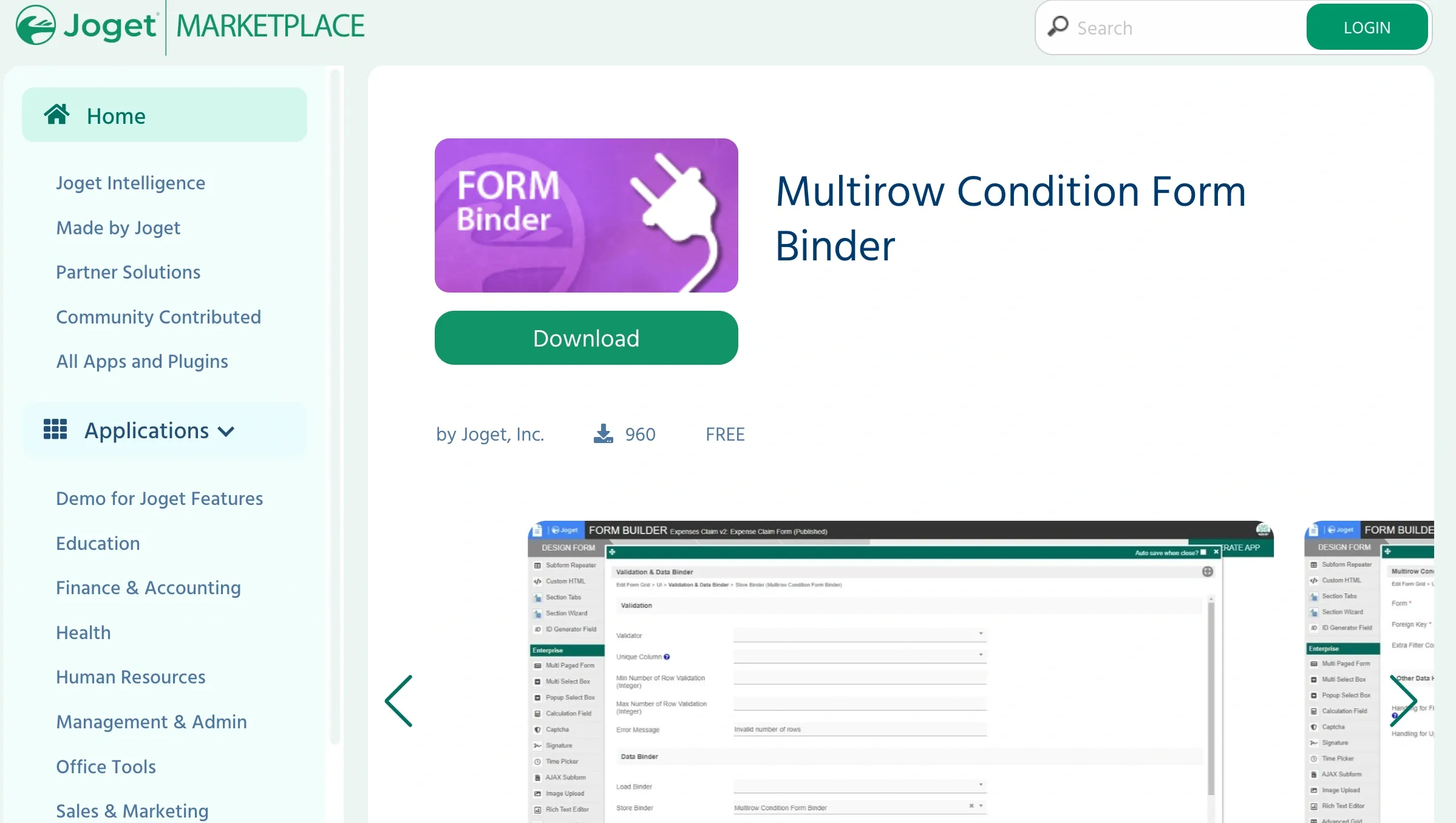 External Form Binder Plugin