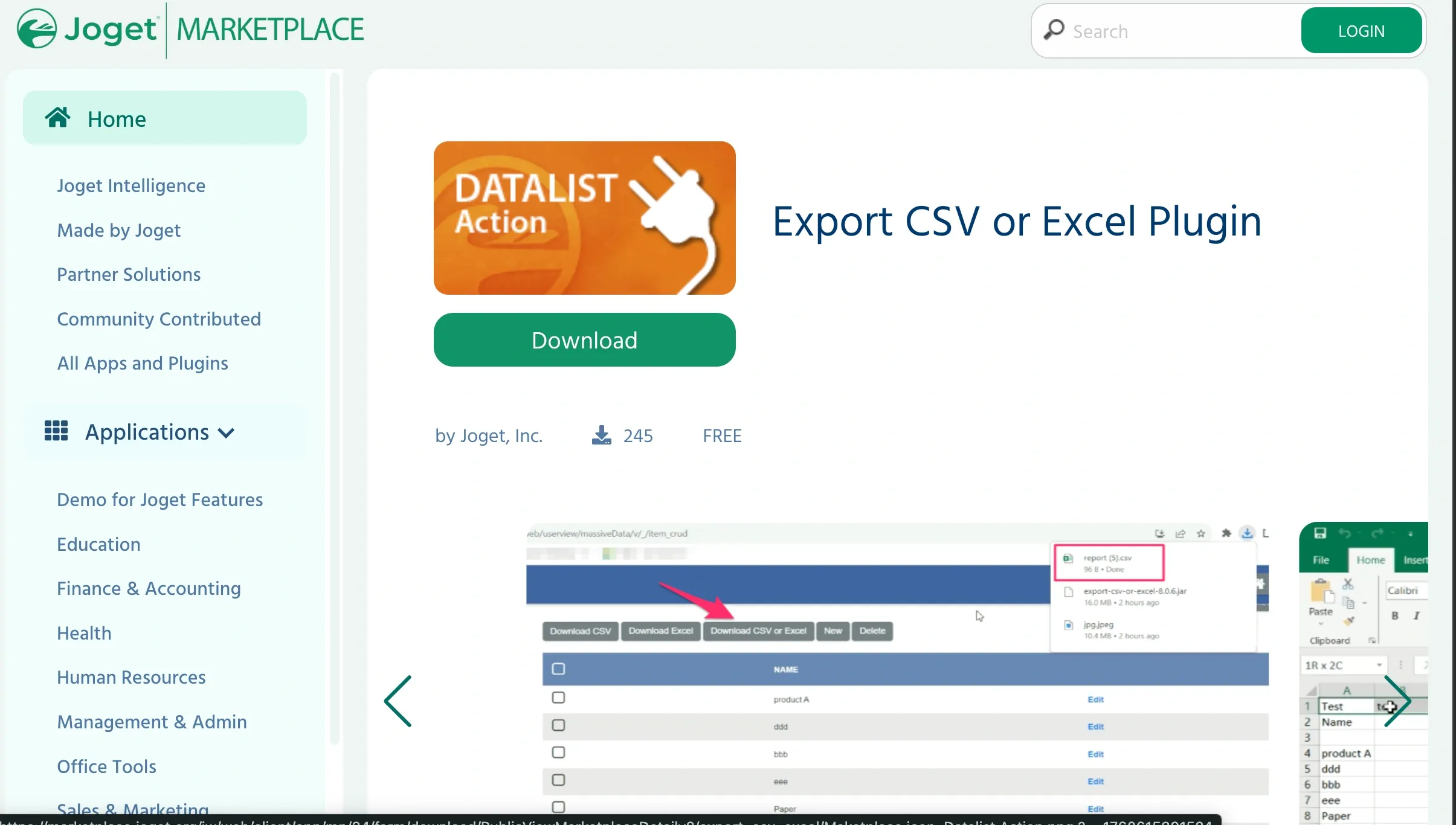 Excel Import/Export Plugin