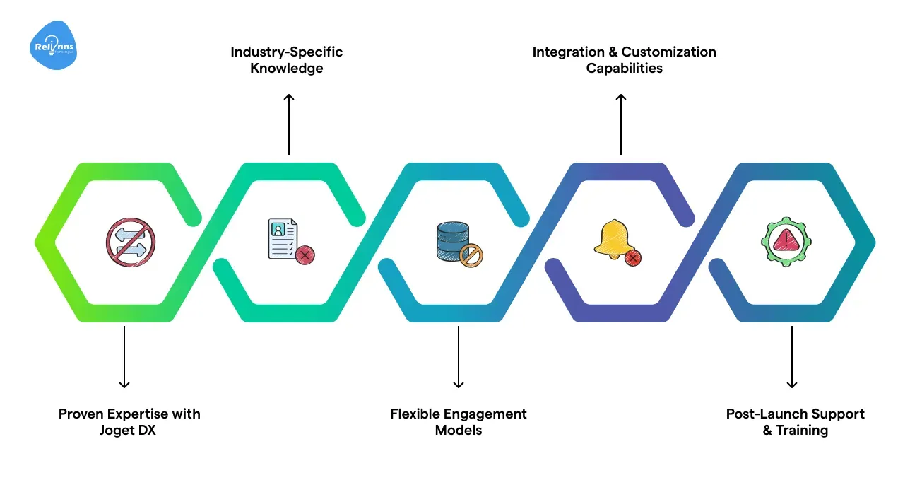 What are the key qualities to look for in a joget development partner?