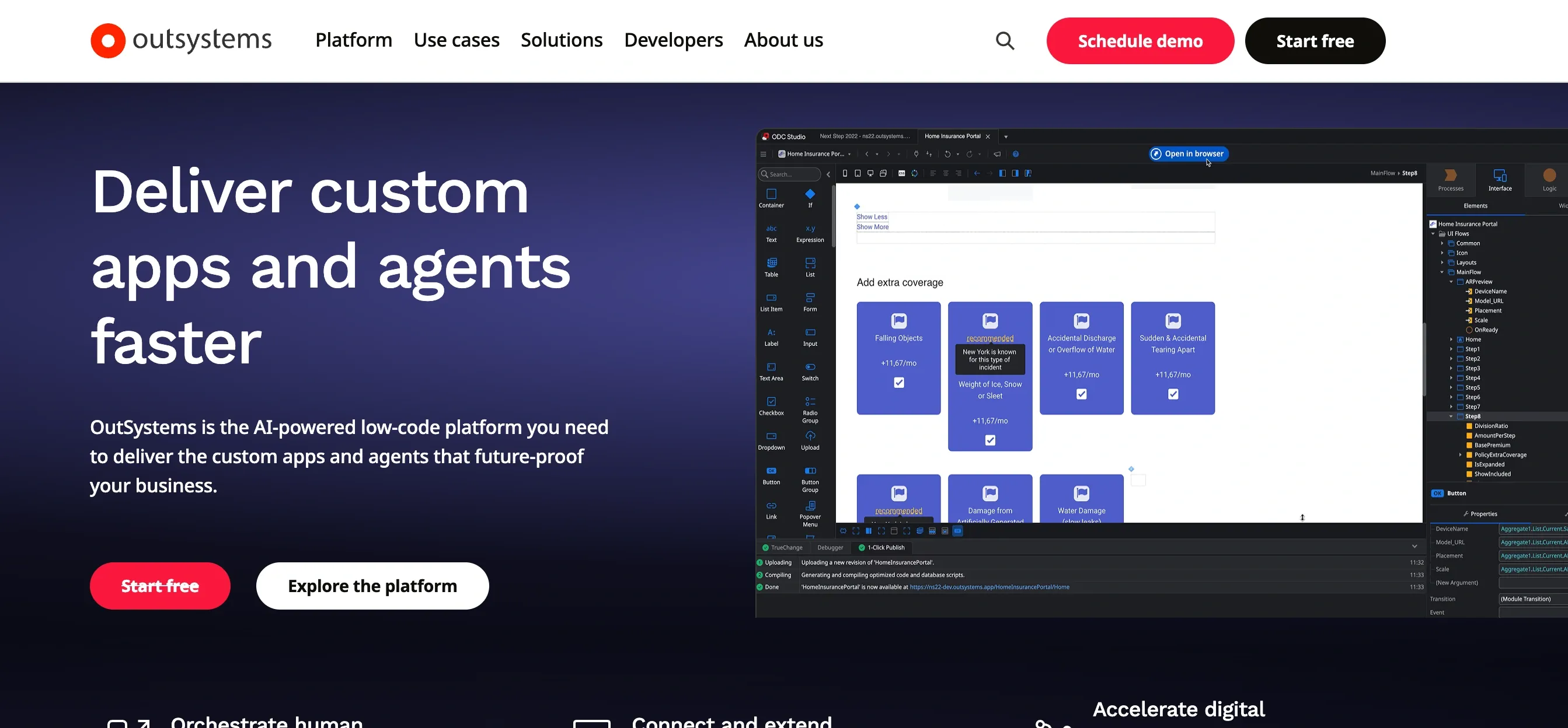 OutSystems home page