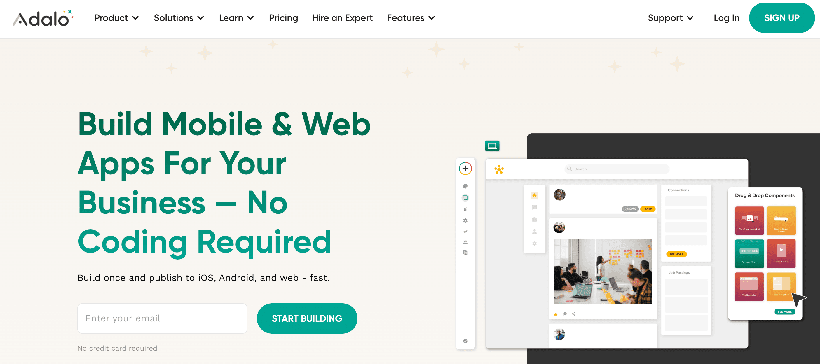 Adalo home page